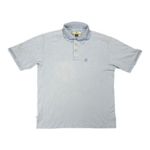 Tommy Bahama Other - Tommy Bahama Polo Shirt Men M Silk Cotton Blue TB Logo Golf Resort Tee Classic